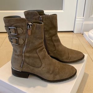 Calvin Klein Taupe Suede Bootie